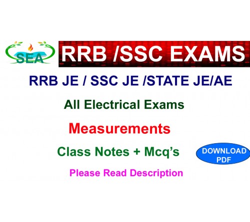 Measurements notes + Mcq Pdf FOR RRB JE /SSC JE / OTHER EXAMS